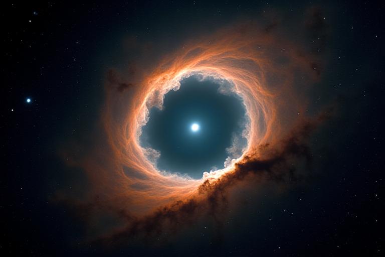 環状星雲M57の鮮明な画像